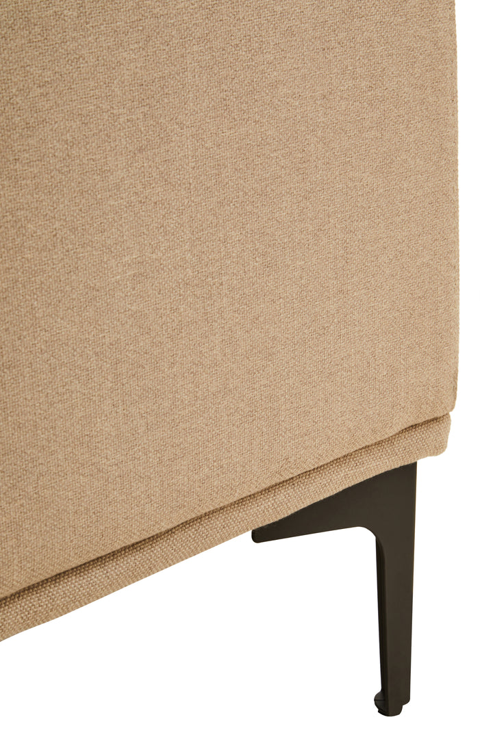 Taranto Neutral Three Seat Right Chaise Sofa