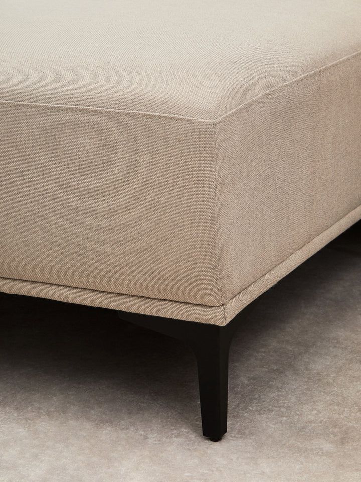 Taranto Neutral Three Seat Right Chaise Sofa