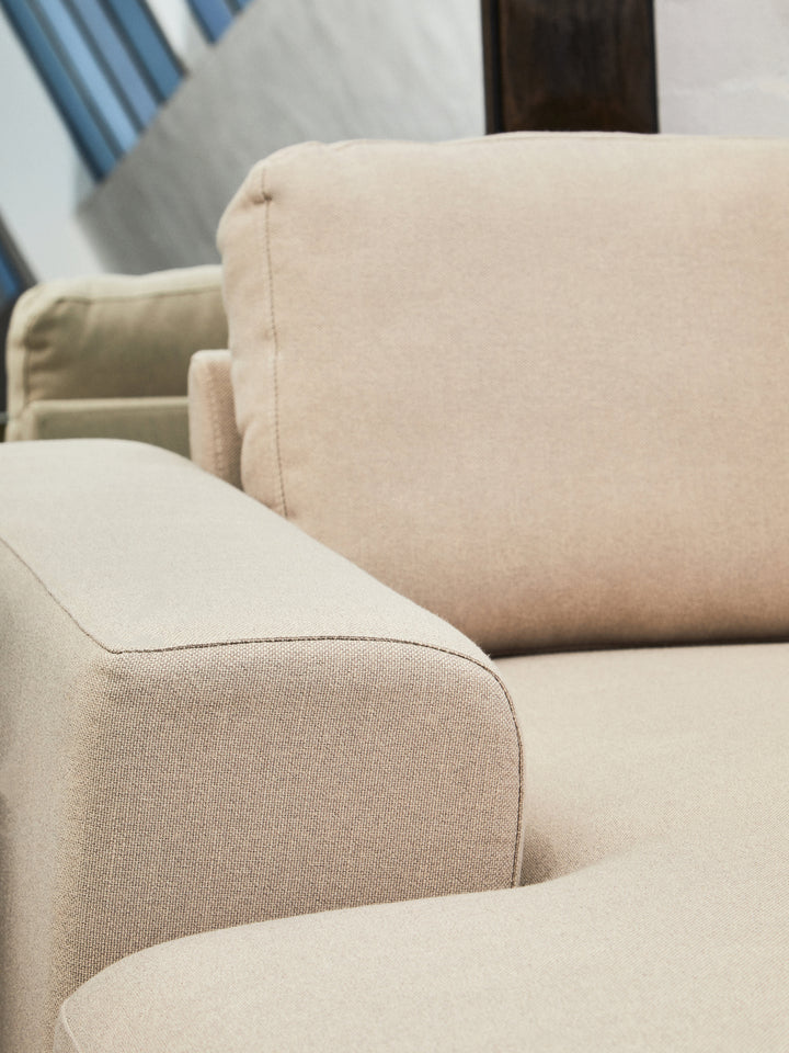 Taranto Neutral Three Seat Right Chaise Sofa