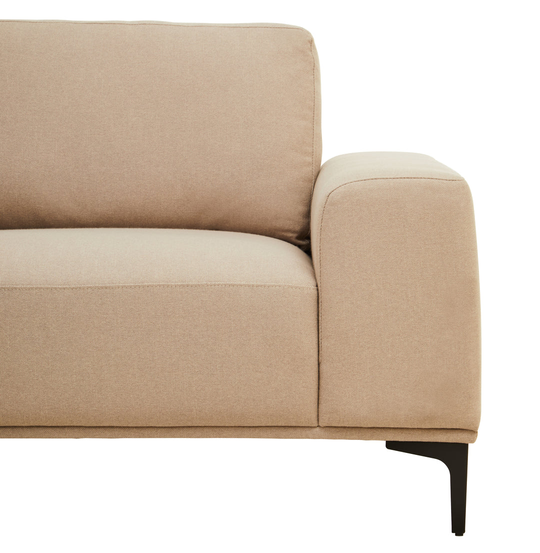 Taranto Neutral Three Seat Right Chaise Sofa