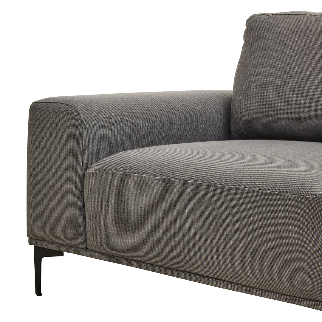 Taranto Grey Three Seat Left Chaise Sofa