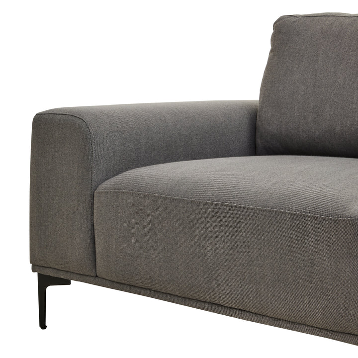 Taranto Grey Three Seat Left Chaise Sofa