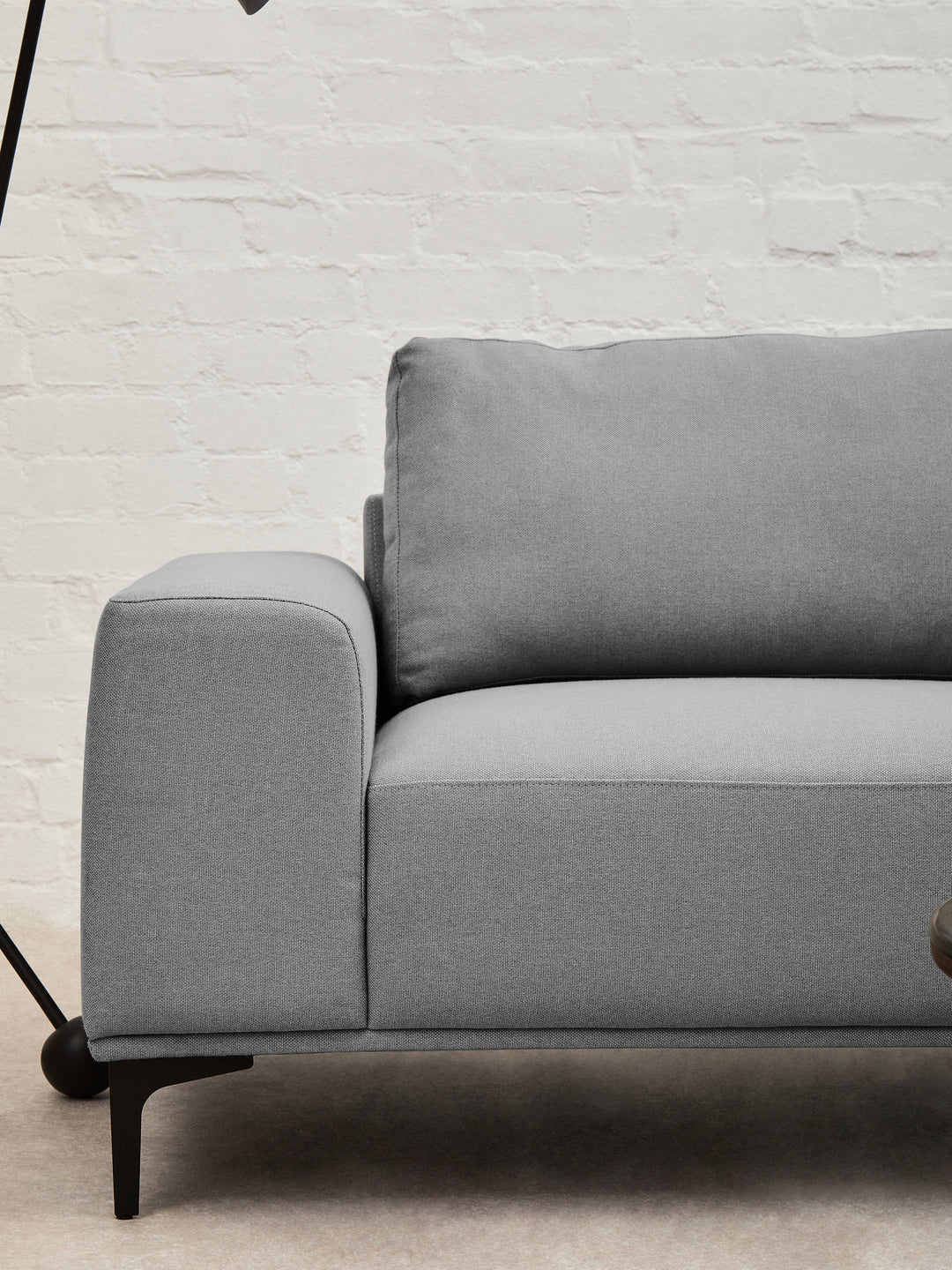 Taranto Grey Three Seat Left Chaise Sofa