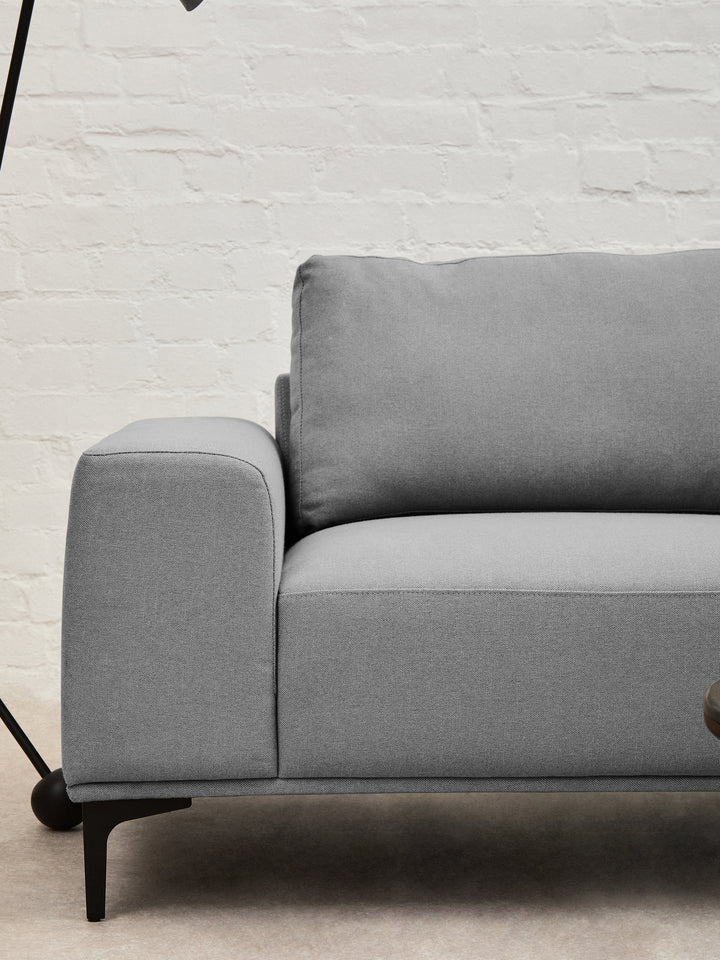 Taranto Grey Three Seat Left Chaise Sofa