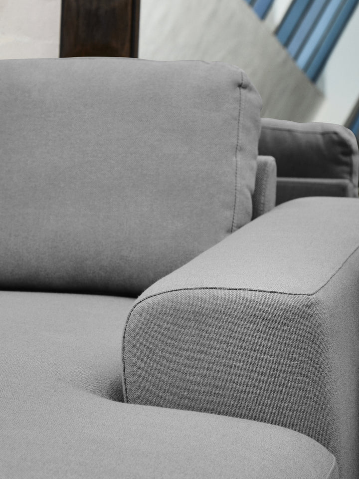 Taranto Grey Three Seat Left Chaise Sofa