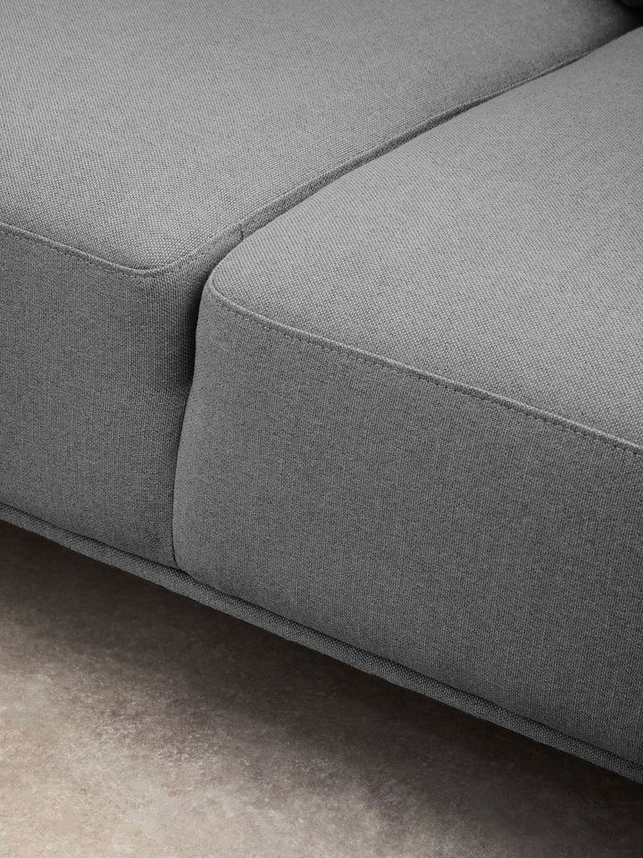 Taranto Grey Three Seat Left Chaise Sofa