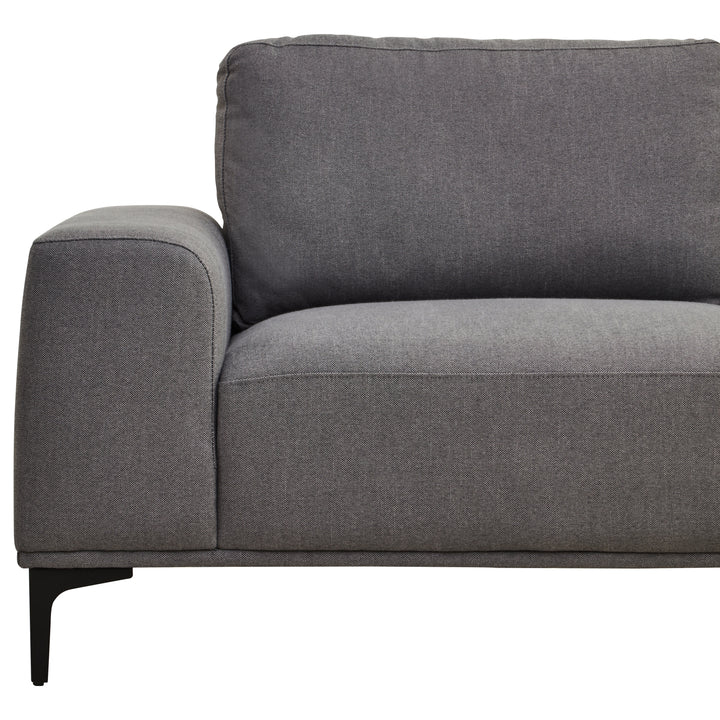 Taranto Grey Three Seat Left Chaise Sofa