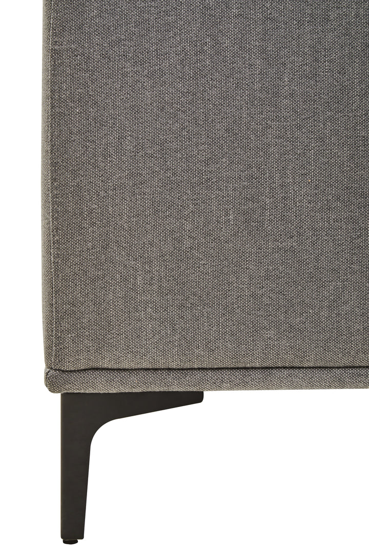 Taranto Grey Three Seat Right Chaise Sofa