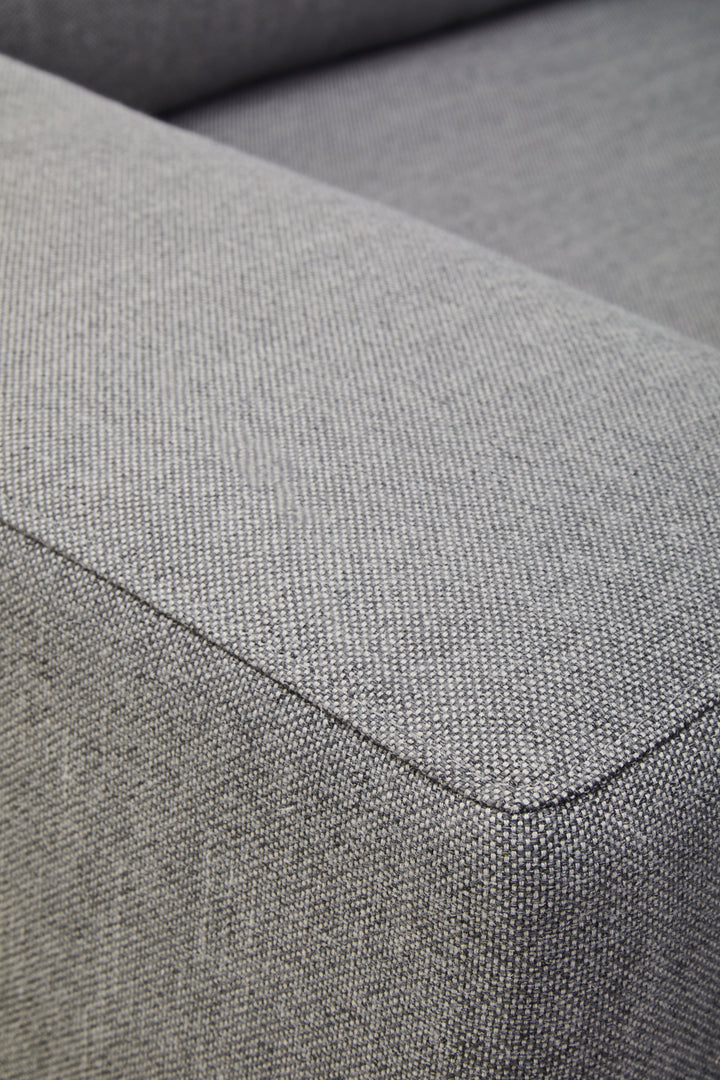 Taranto Grey Three Seat Right Chaise Sofa
