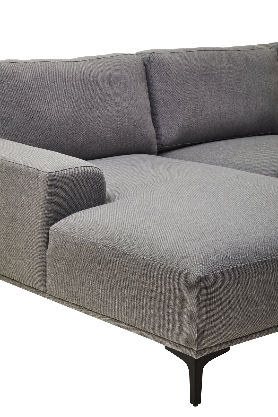 Taranto Grey Three Seat Right Chaise Sofa