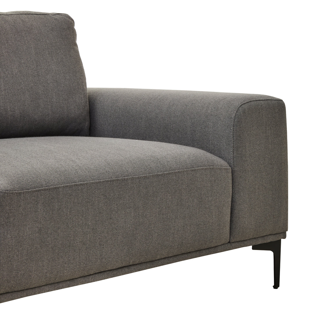 Taranto Grey Three Seat Right Chaise Sofa