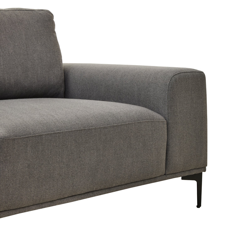 Taranto Grey Three Seat Right Chaise Sofa