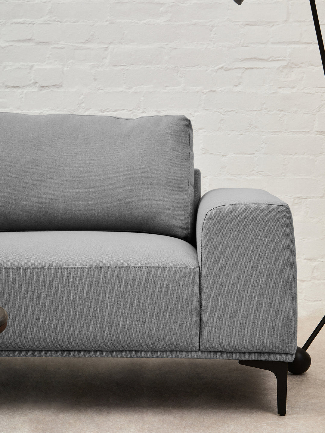 Taranto Grey Three Seat Right Chaise Sofa