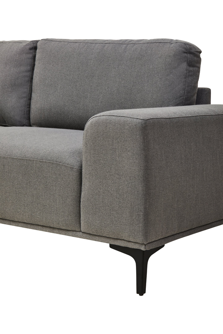 Taranto Grey Three Seat Right Chaise Sofa