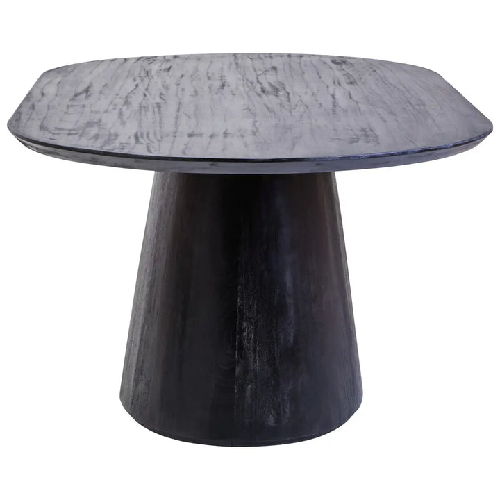 Cosenza Oval Black Mango Wood Dining Table
