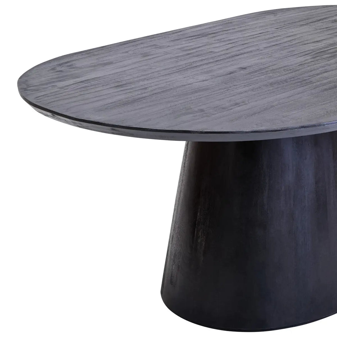 Cosenza Oval Black Mango Wood Dining Table