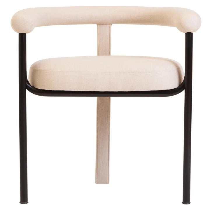 Cosenza Black Iron Frame Dining Chair