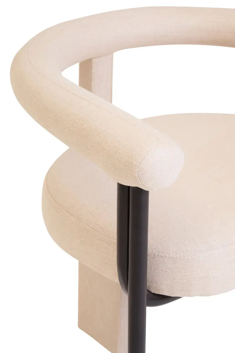 Cosenza Black Iron Frame Dining Chair
