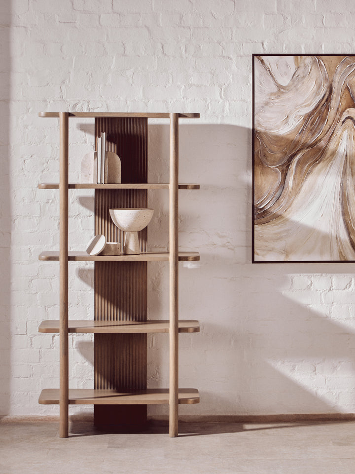 Acciano Grey Mango Wood Shelf Unit