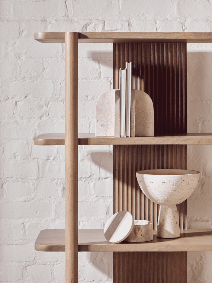 Acciano Grey Mango Wood Shelf Unit