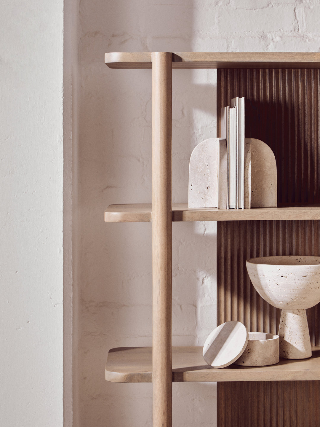 Acciano Grey Mango Wood Shelf Unit