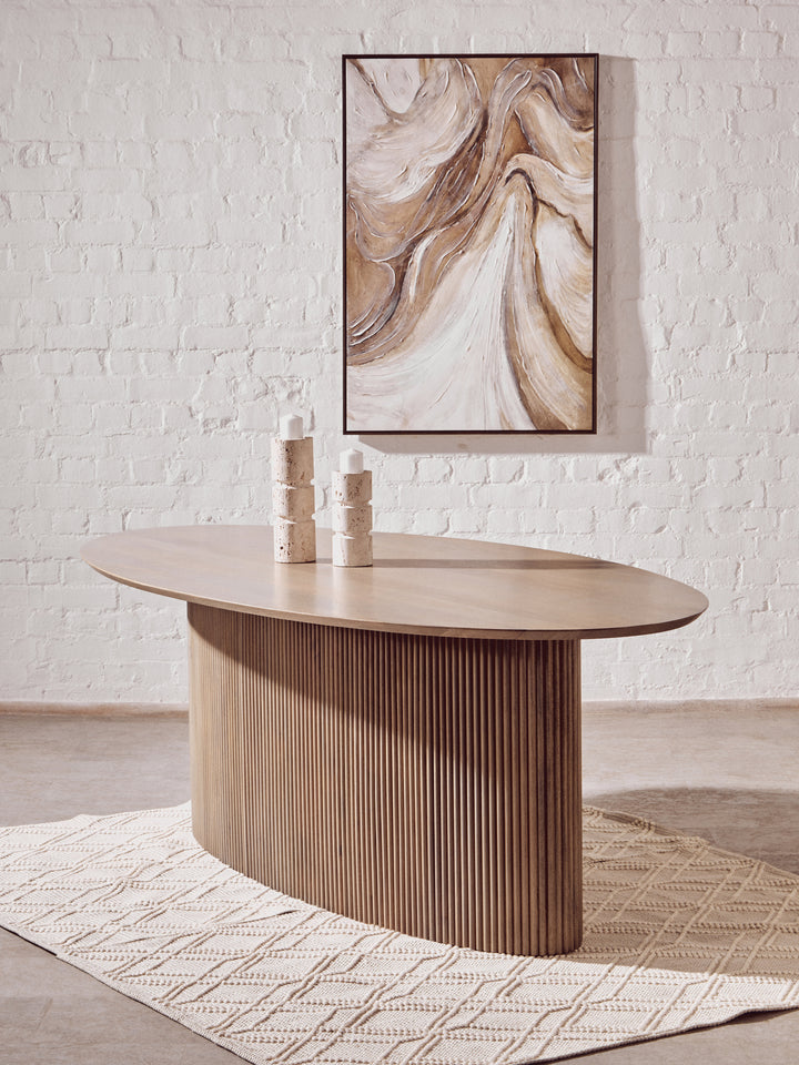 Acciano Grey Mango Wood Oval Dining Table