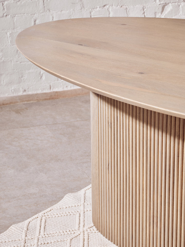 Acciano Grey Mango Wood Oval Dining Table