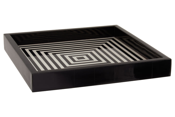Hoxton Black And White Finish Tray