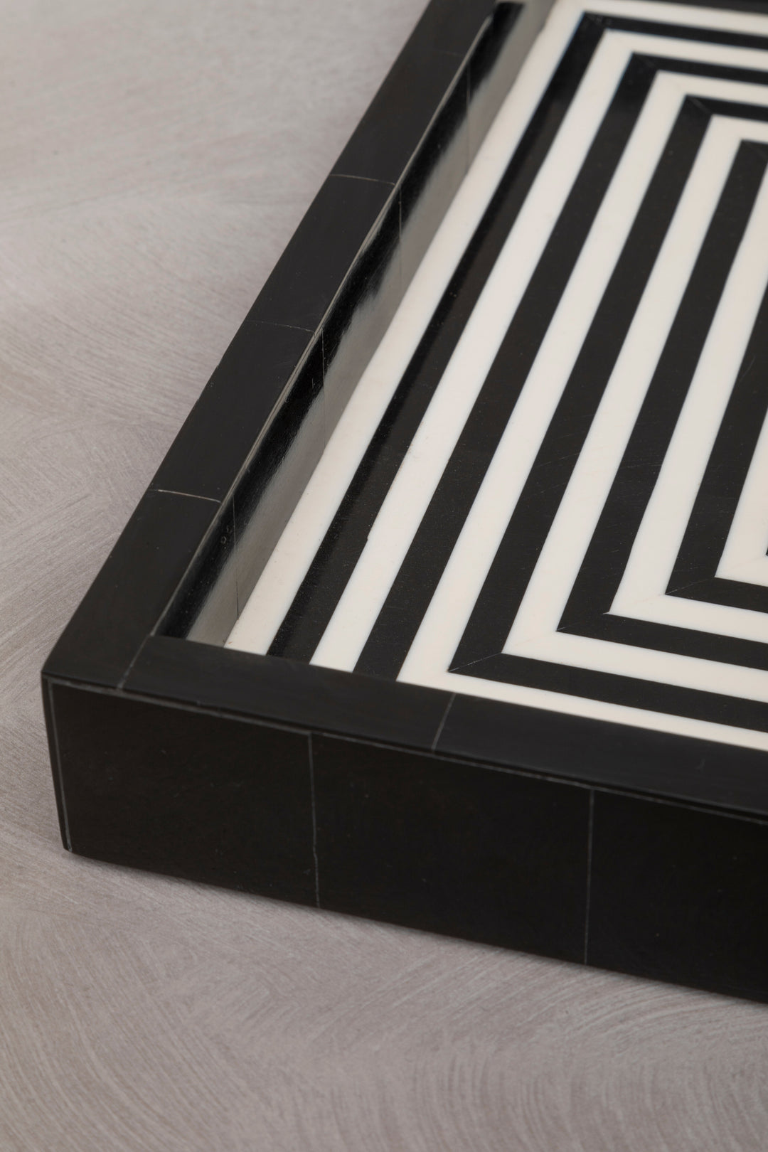 Hoxton Black And White Finish Tray