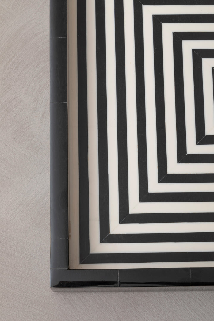 Hoxton Black And White Finish Tray