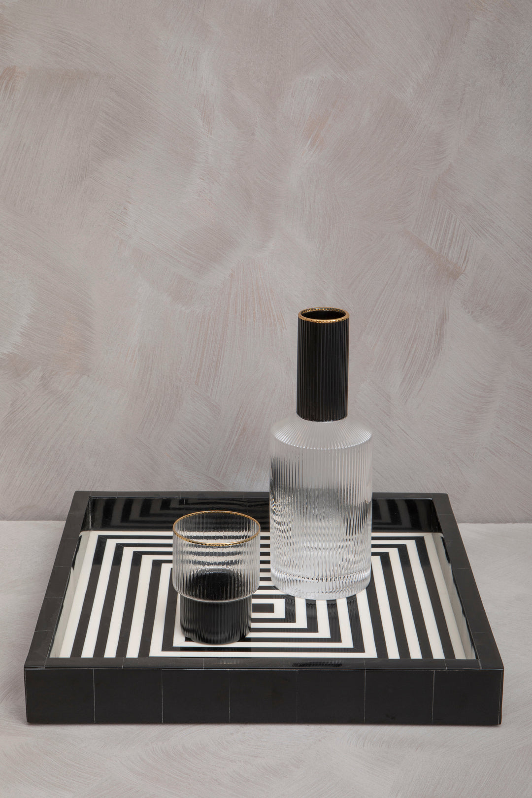 Hoxton Black And White Finish Tray