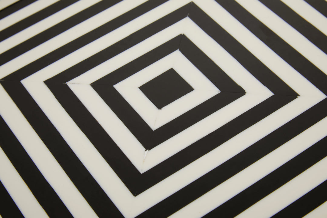 Hoxton Black And White Finish Tray