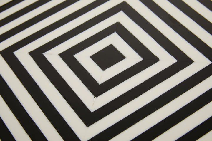Hoxton Black And White Finish Tray
