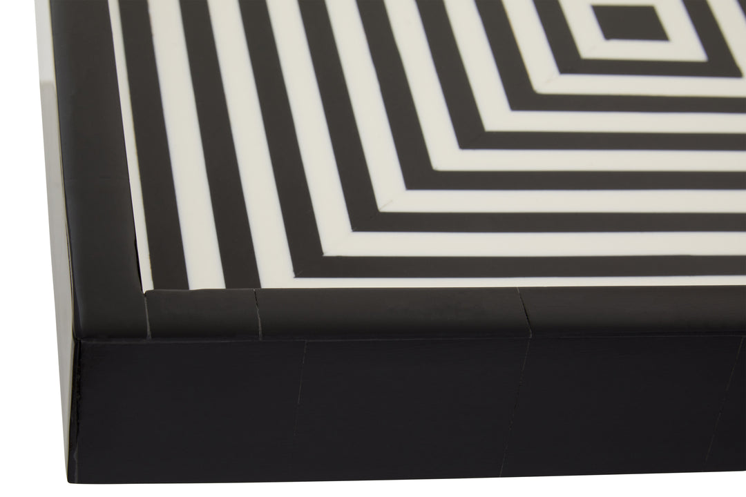 Hoxton Black And White Finish Tray