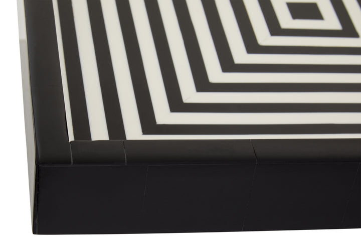Hoxton Black And White Finish Tray