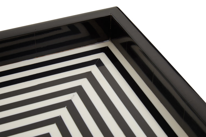 Hoxton Black And White Finish Tray