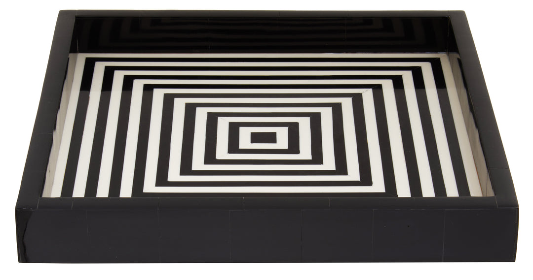 Hoxton Black And White Finish Tray