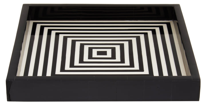 Hoxton Black And White Finish Tray