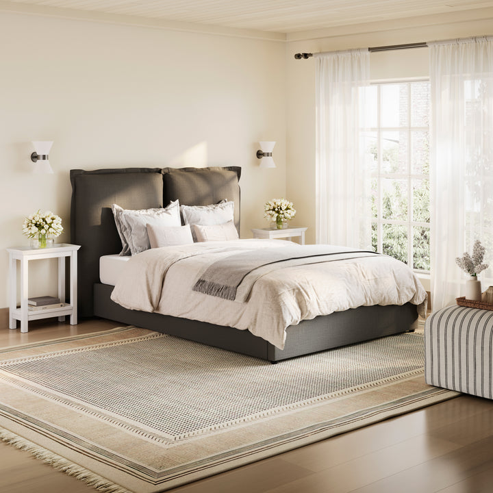 Antibes Deep Grey Super Kingsize Bed