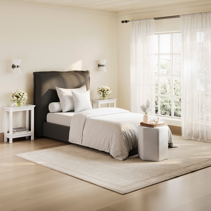 Antibes Deep Grey Single Bed