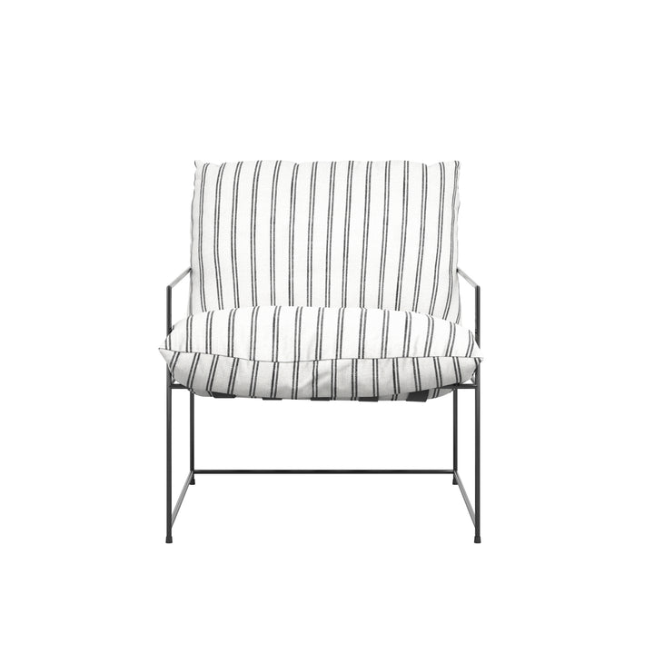 Corte Chalk Stripe Accent Chair