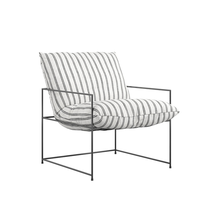 Corte Chalk Stripe Accent Chair