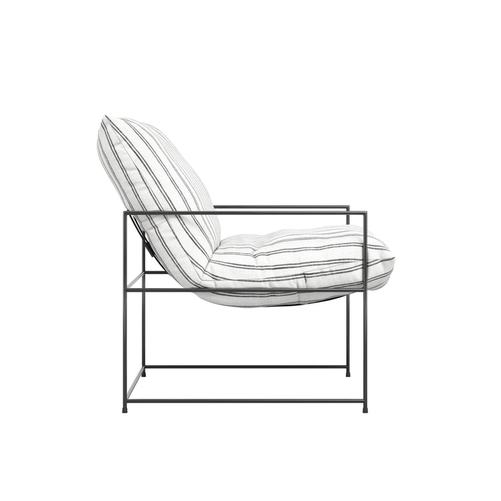 Corte Chalk Stripe Accent Chair