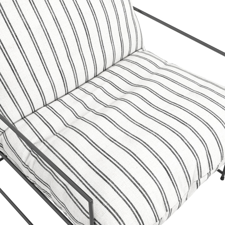 Corte Chalk Stripe Accent Chair