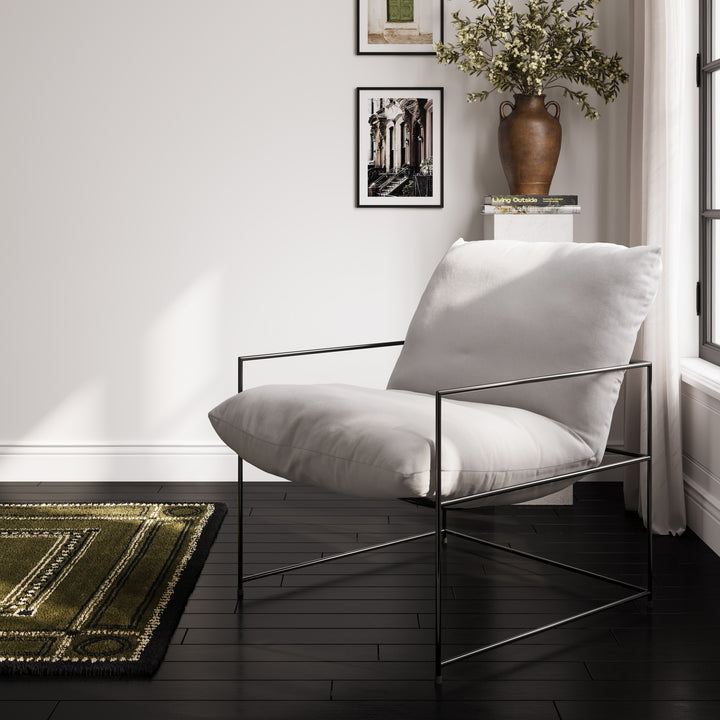 Corte White Accent Chair