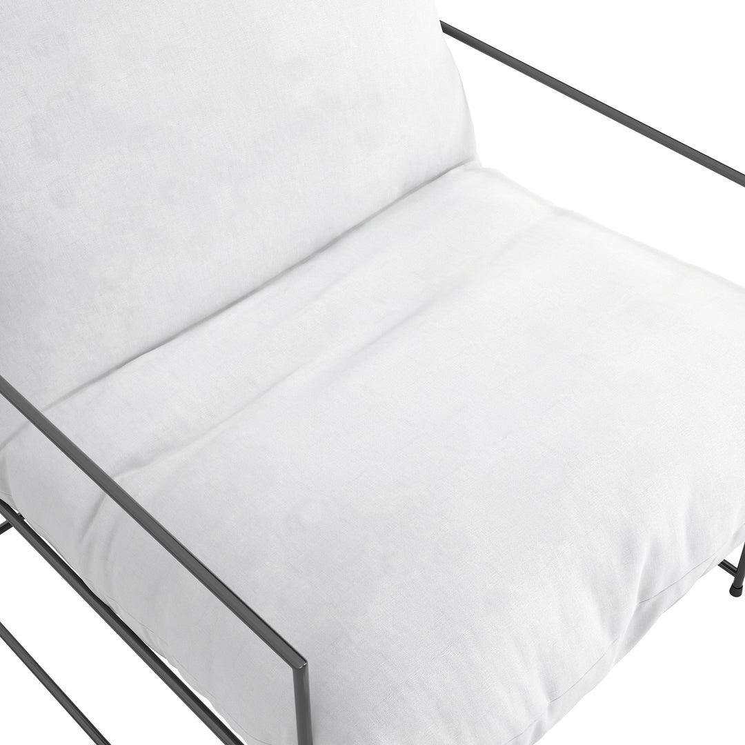 Corte White Accent Chair