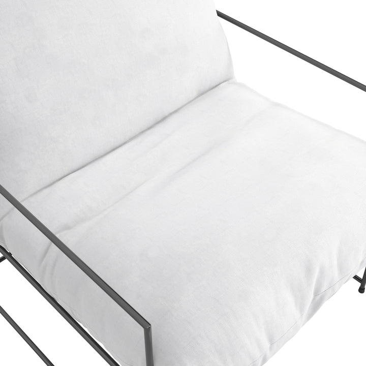 Corte White Accent Chair