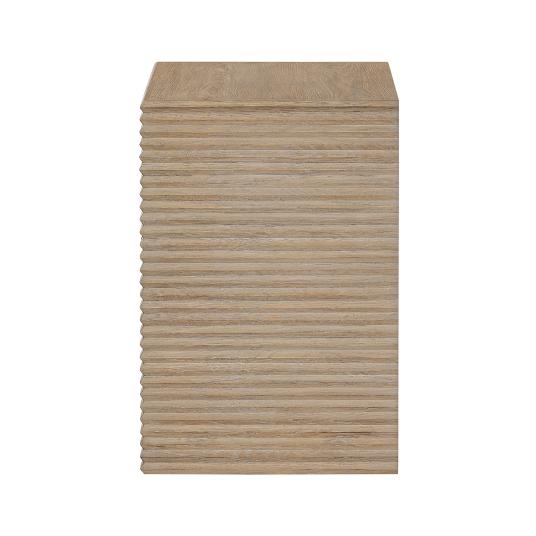Wickham Ribbed Oak Bedside Table