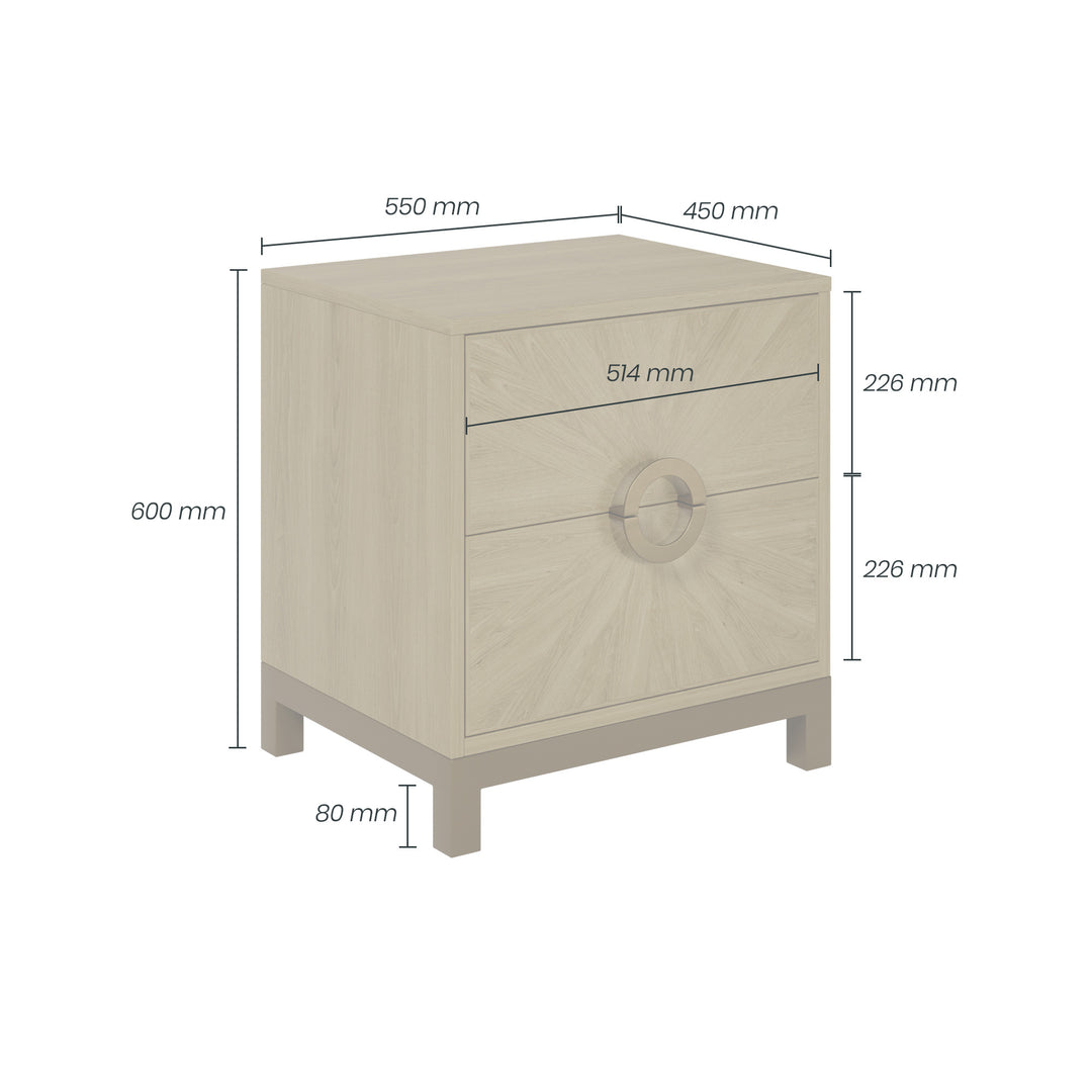 Easton Sunburst Bedside Table