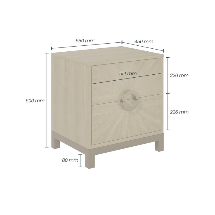 Easton Sunburst Bedside Table